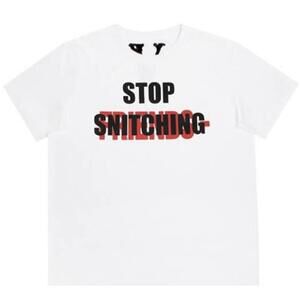VLONE Friends- "Stop Snitching" Tee Sz Medium